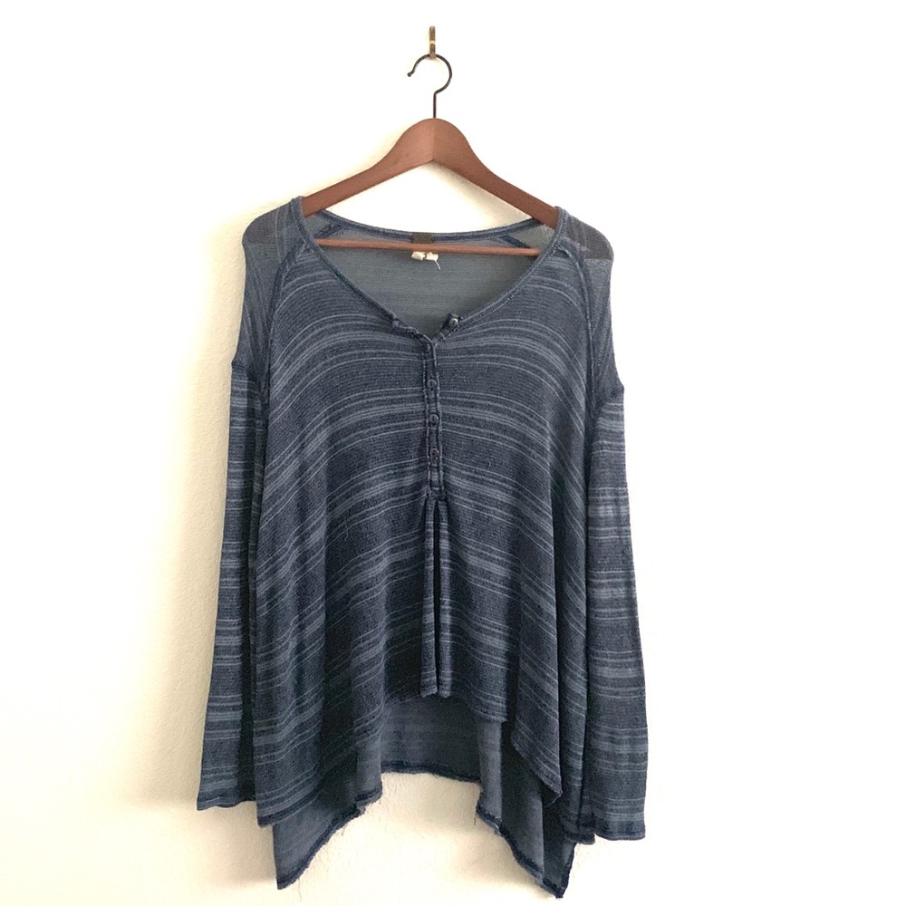 Free People We The Free Striped Flowy Knit Henley